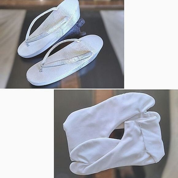 Vtg 80s geta and tabi socks set - Picture 1 of 16